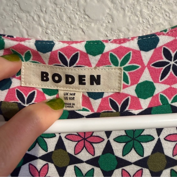 Boden Flutter Maxi dress floral mosaic - Picture 4 of 8
